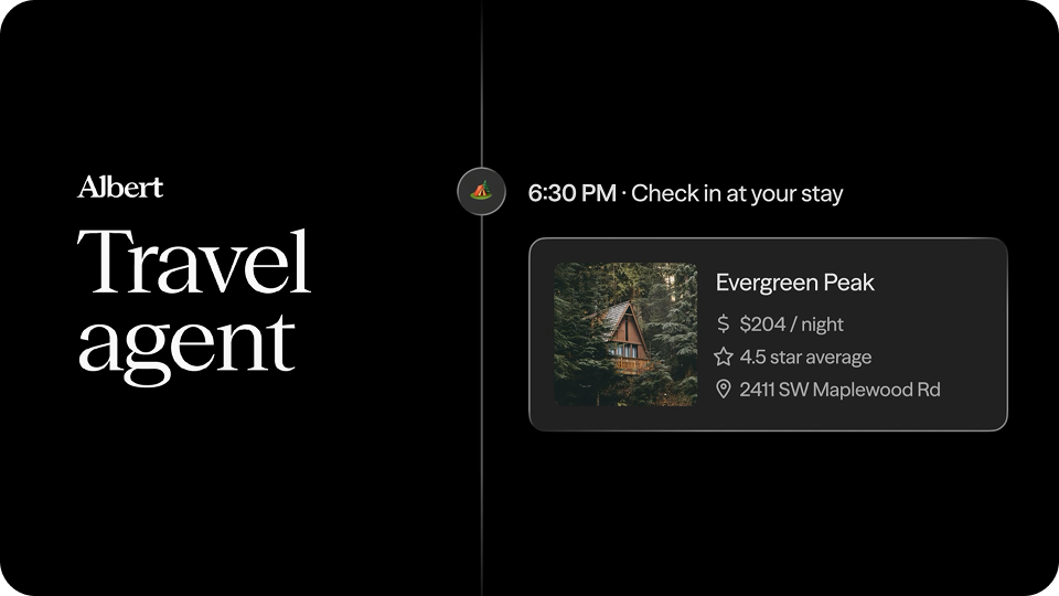 Travel agent video preview